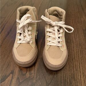 Zara Kids Beige High-Top Sneakers